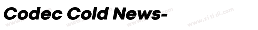 Codec Cold News字体转换